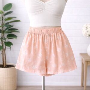 🎅 3/$15 SALE Disney Beauty and The Beast Pink High Waist Pajama Shorts - Small